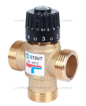 Клапан термостатический STOUT смесительный д/систем отопления и ГВС G 1” M