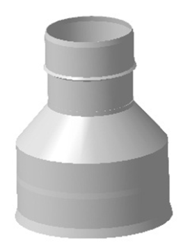 Оголовок-переход ф 200х260, Оц/Оц, 0,5мм/0,5мм, (К)