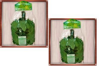 Веник Экстра из кавказского дуба с букетом трав, в упаковке, комплект 2 шт