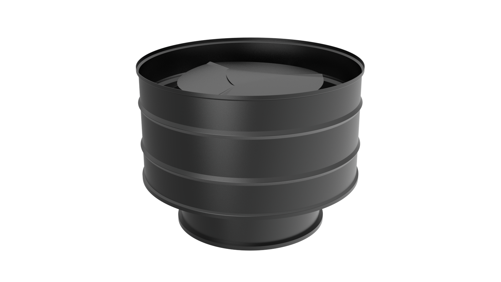 Оголовок с дефлектором, ф 250х350, AISI 439/439, 0,5мм/0,5мм, (К), h=320мм (черный 1000)